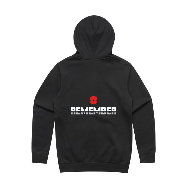 RSA Remember Unisex Hooded Zip Sweat Black