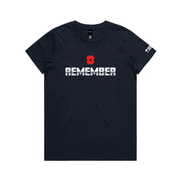 RSA Remember Women’s T-Shirt Navy